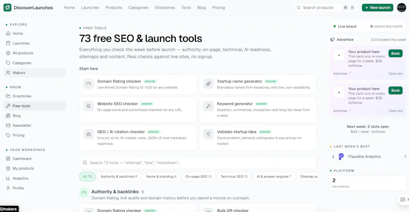 DiscoverLaunches screenshot 2