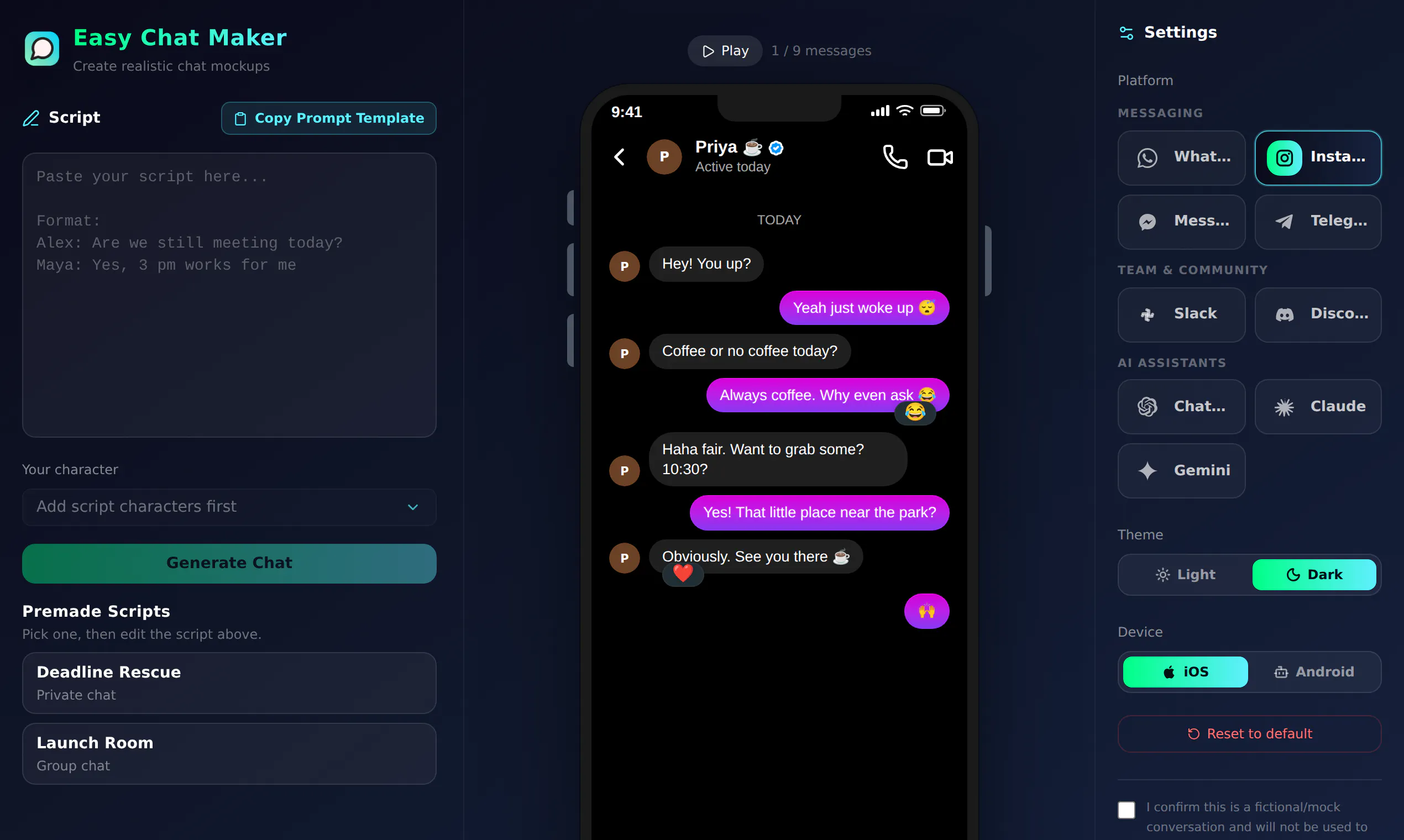 Easy Chat Maker 截图 3