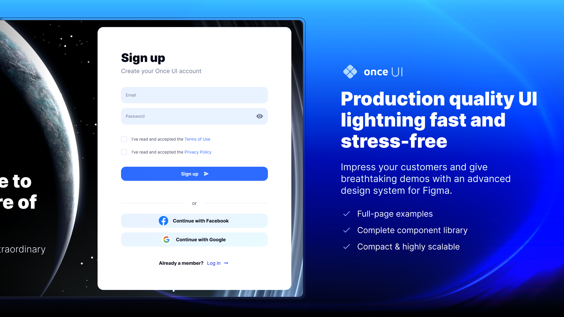 startuptile Once UI 3-Advanced design system for Figma