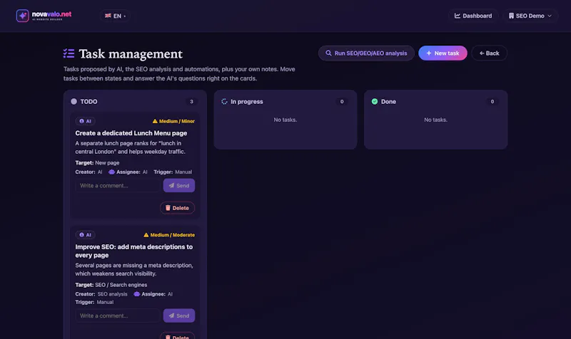 Novavalo screenshot 2