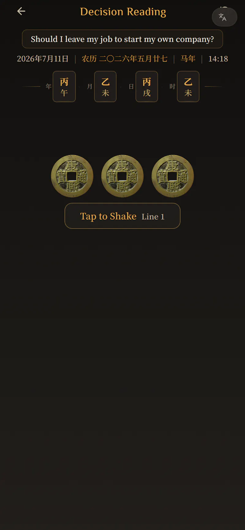 I Ching Decision Companion screenshot 2
