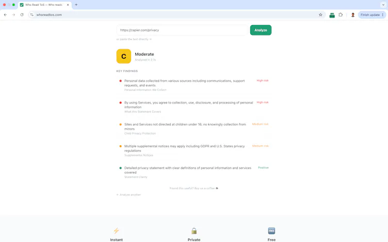 Who Read ToS screenshot 2