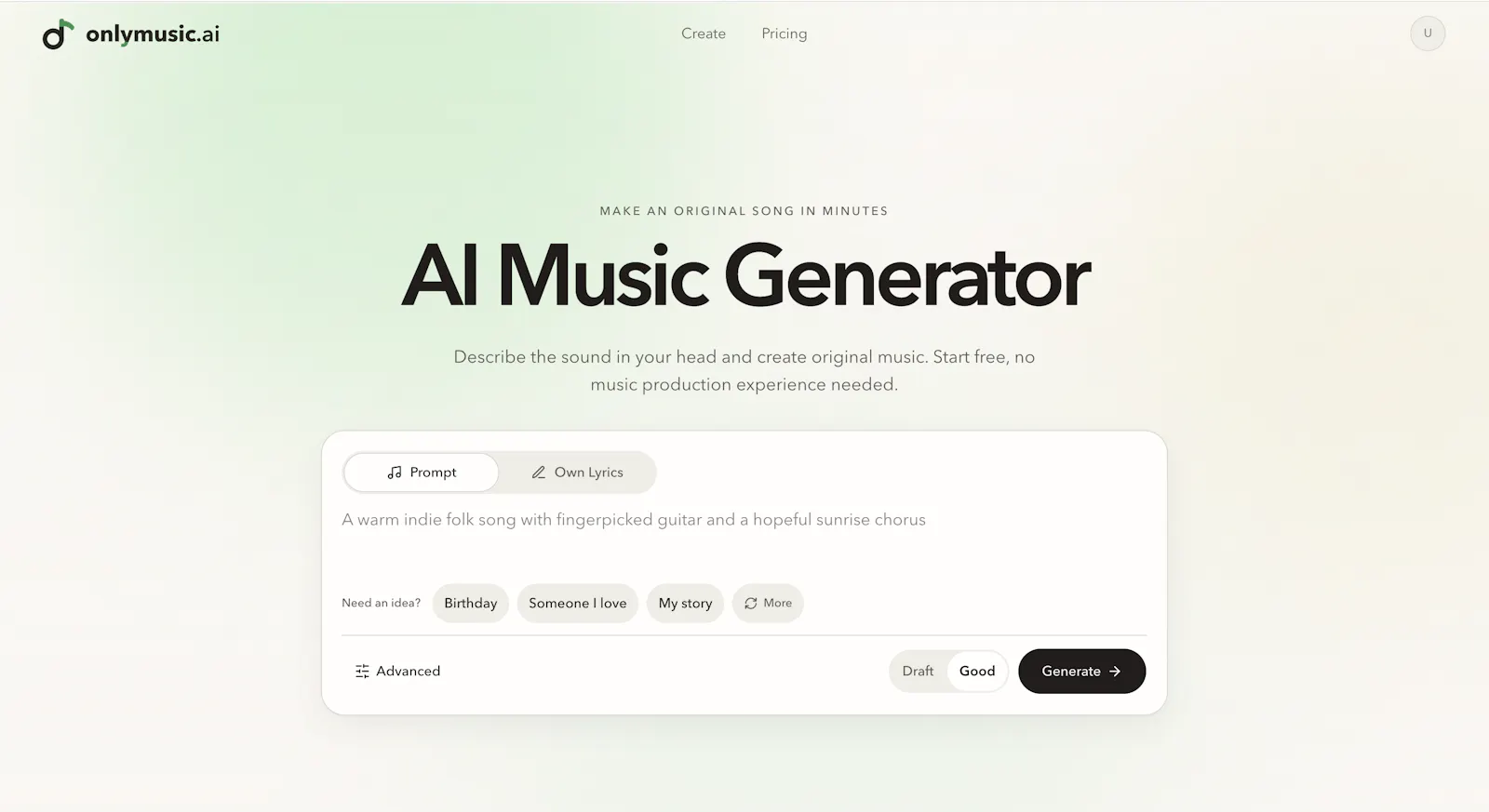 onlymusic.ai screenshot 1