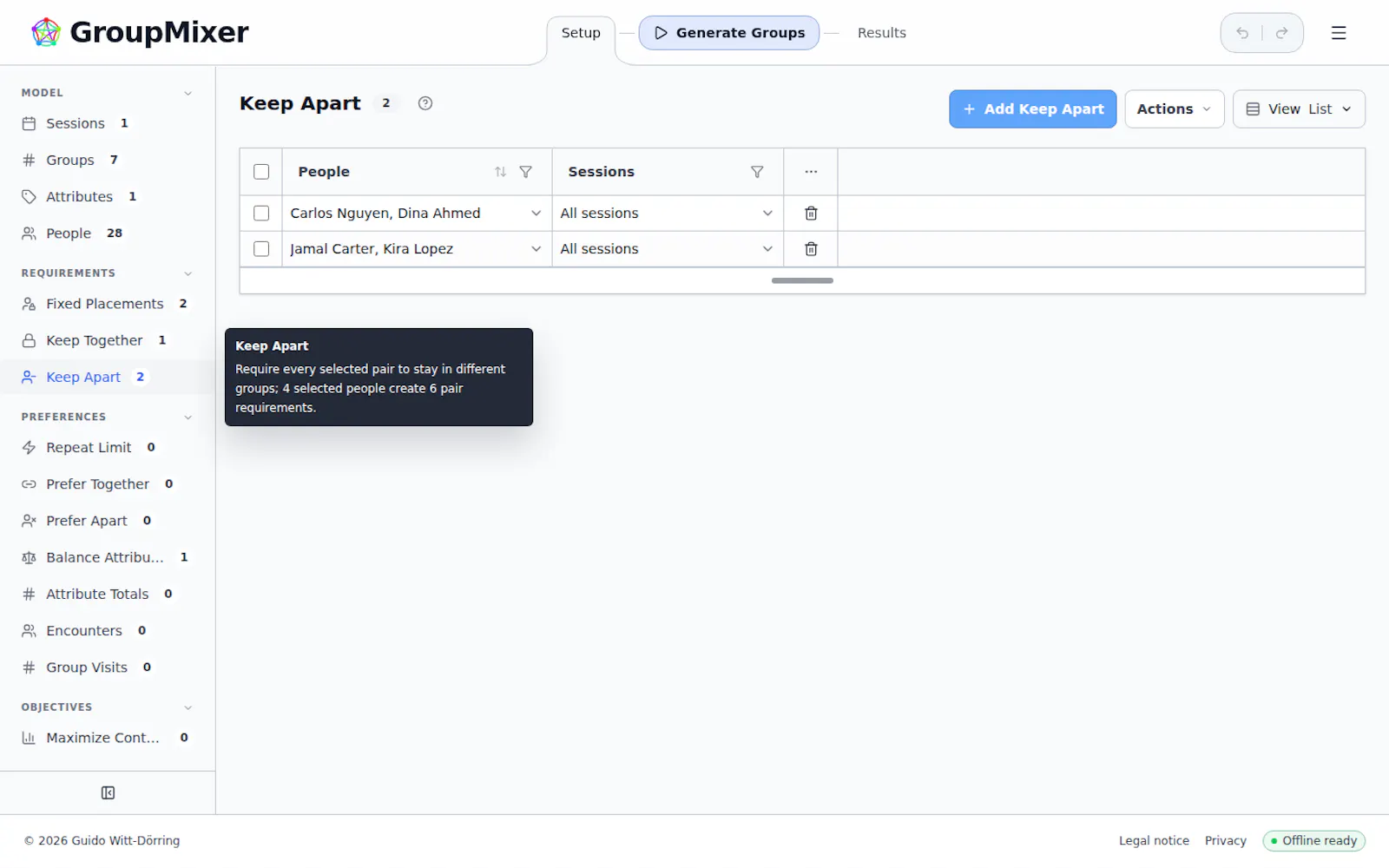 GroupMixer screenshot 5