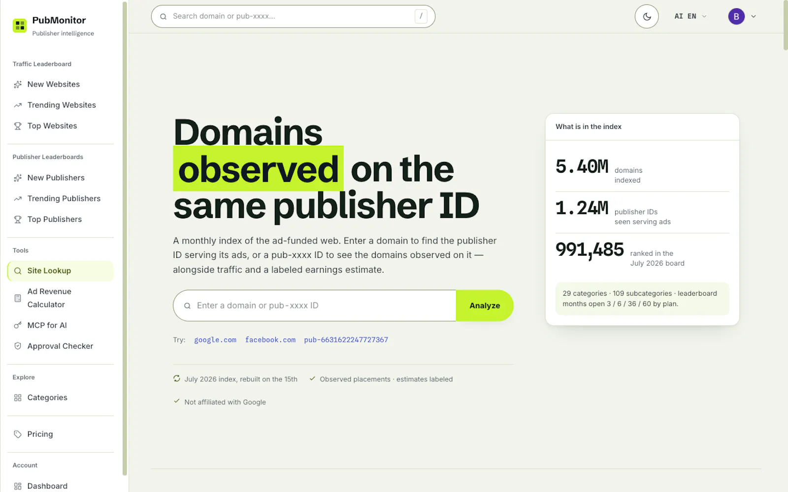 PubMonitor screenshot 1