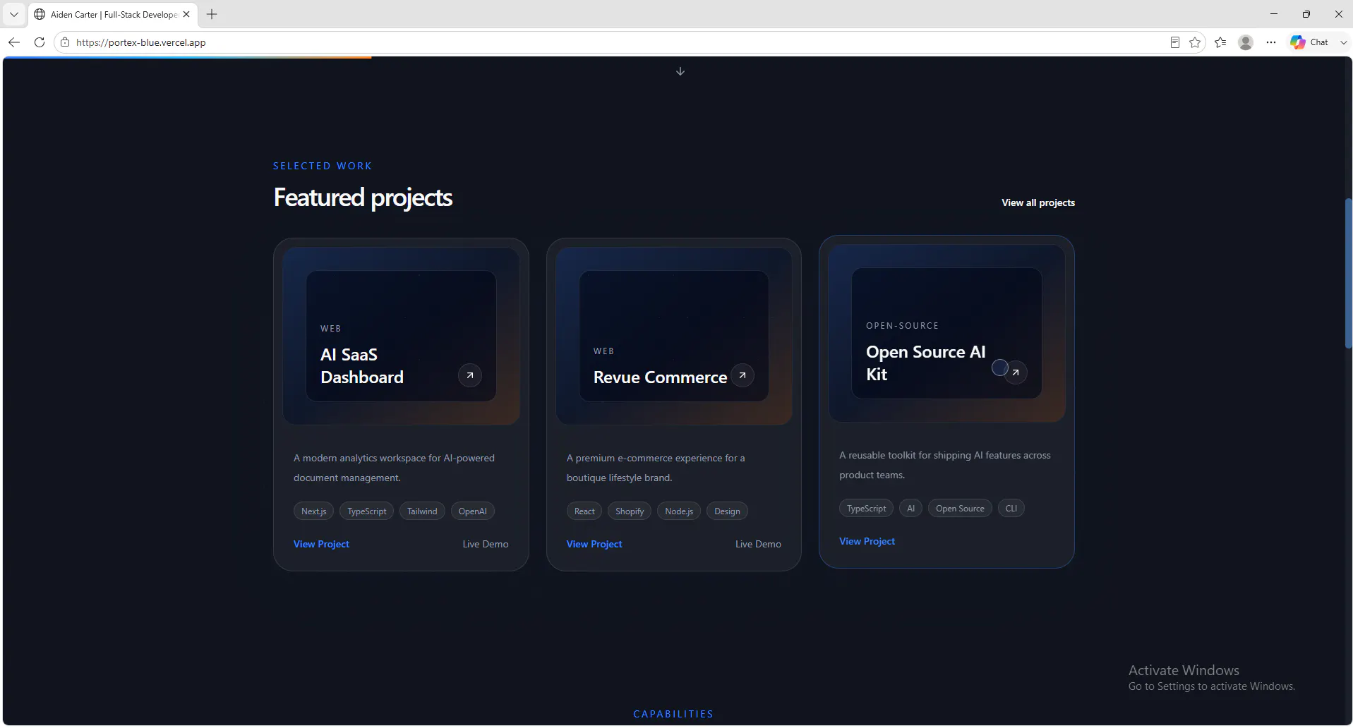 Premium Developer Portfolio Template gallery image