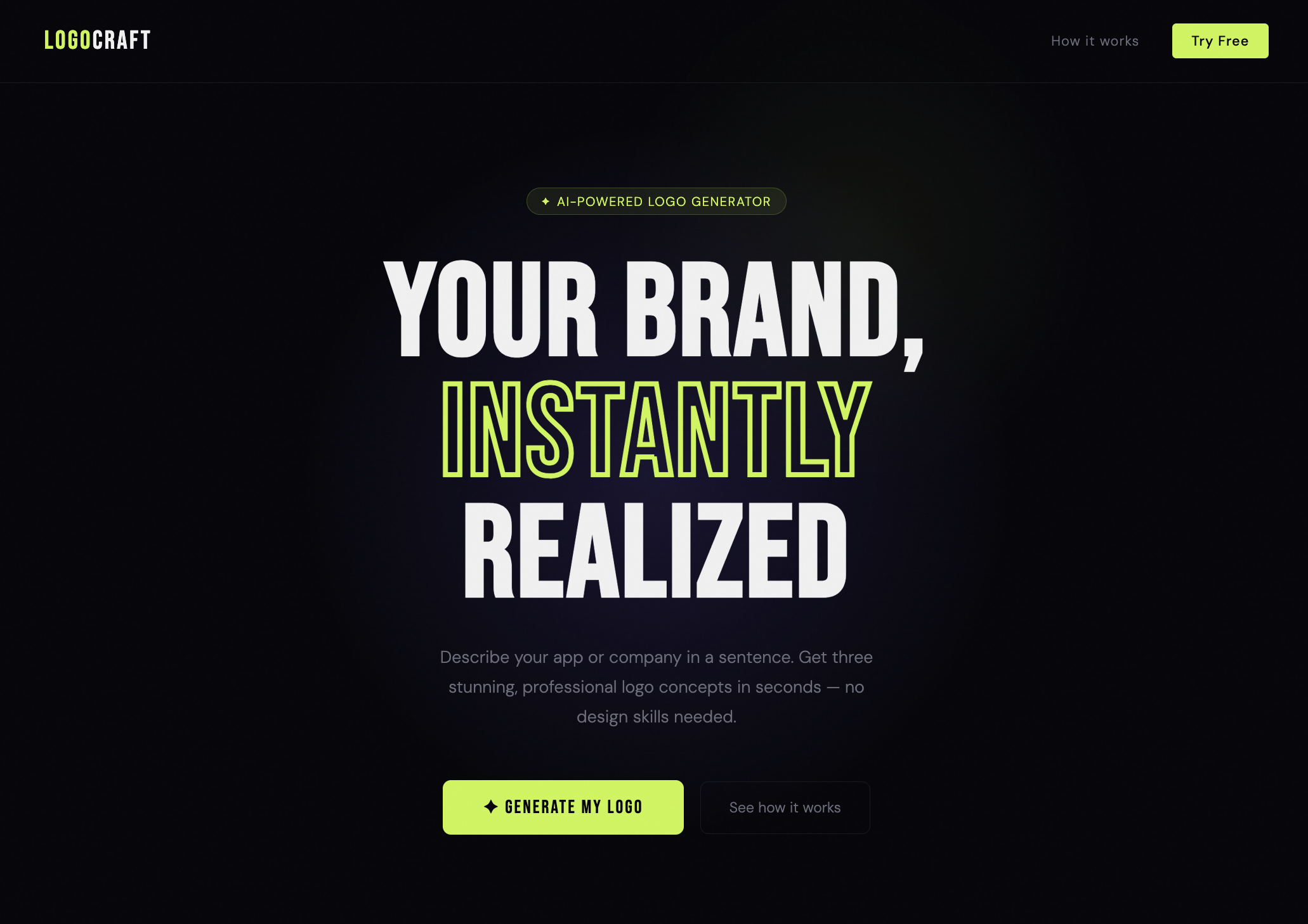 LogoCraft - Main product screenshot demonstrating key features and user interface