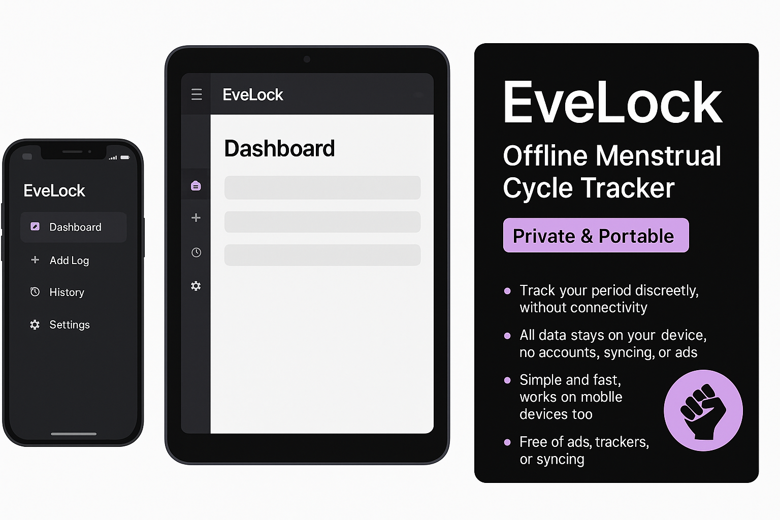 Evelock Offline Menstruationszyklus -Tracker media 2