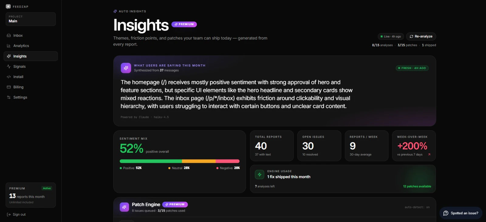 Feedzap - AI Bug Tool screenshot 2