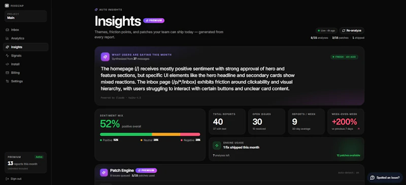 Feedzap - AI Bug Tool screenshot 2