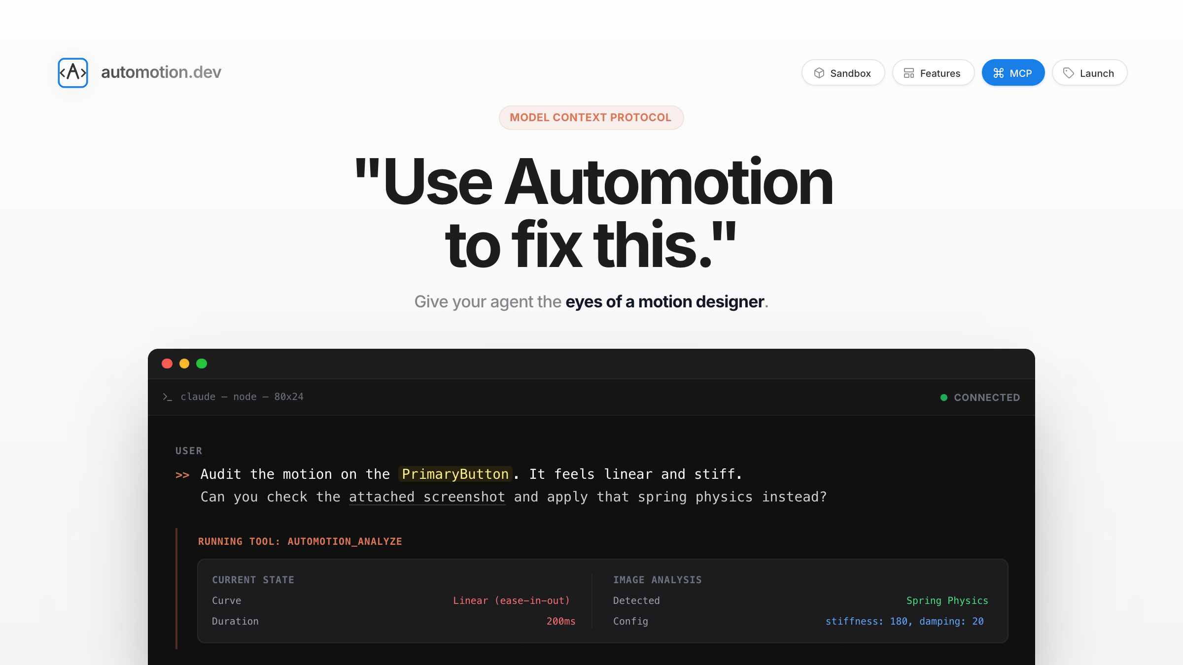 automotion.dev - Screenshot 3 showing product features and functionality