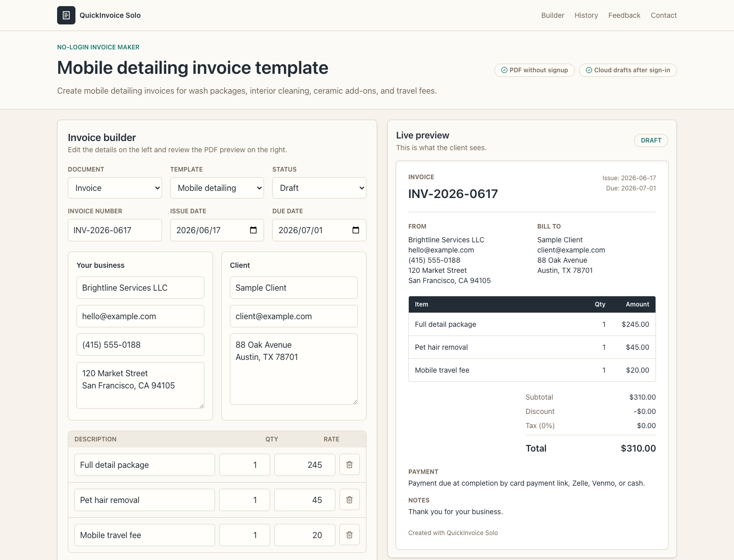 QuickInvoice Solo gallery image