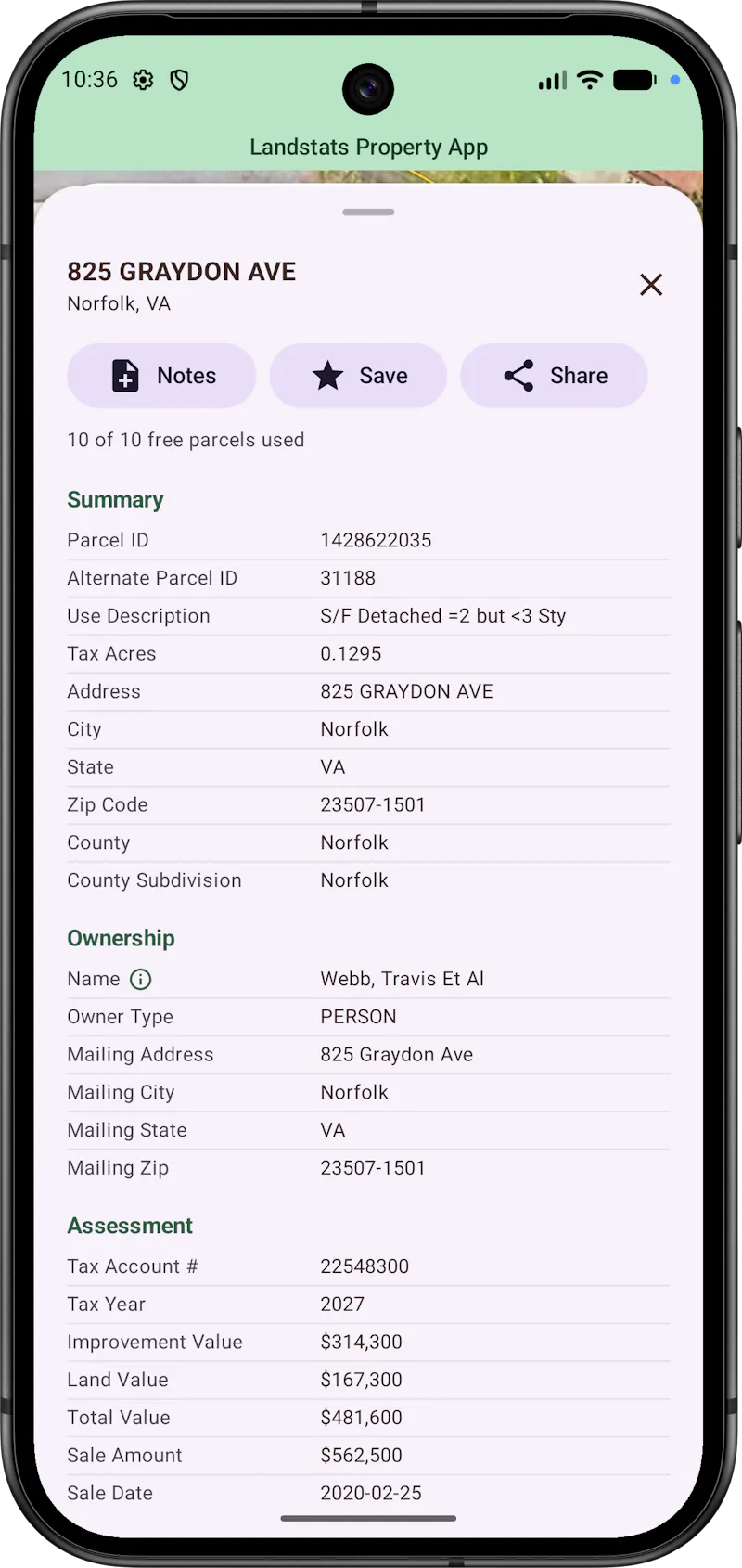 Landstats Property App screenshot 3
