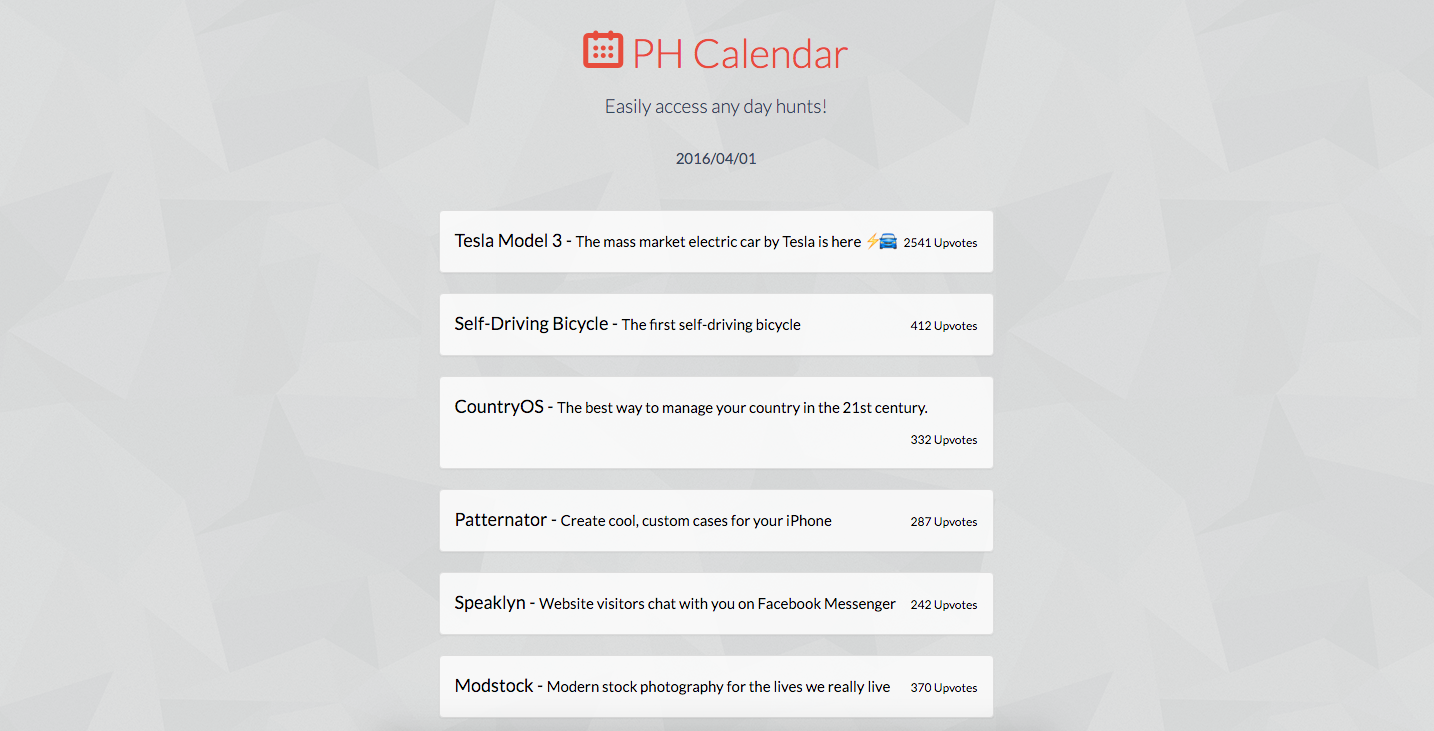 PH Calendar gallery image
