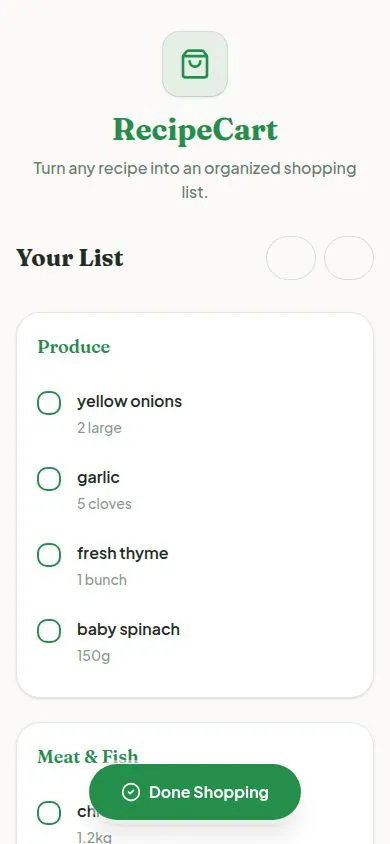 RecipeCart gallery image