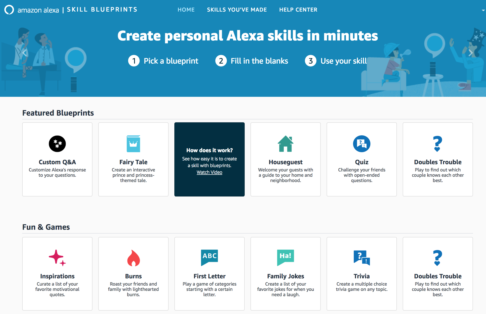 Amazon Blueprints - Create Your Own Alexa Skill In Minutes | Product Hunt