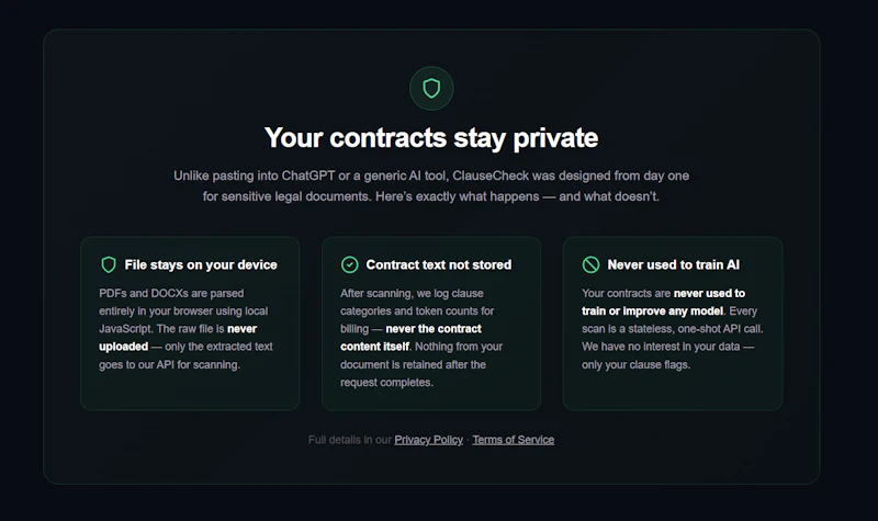 ClauseCheck — Stop signing bad contracts screenshot 4