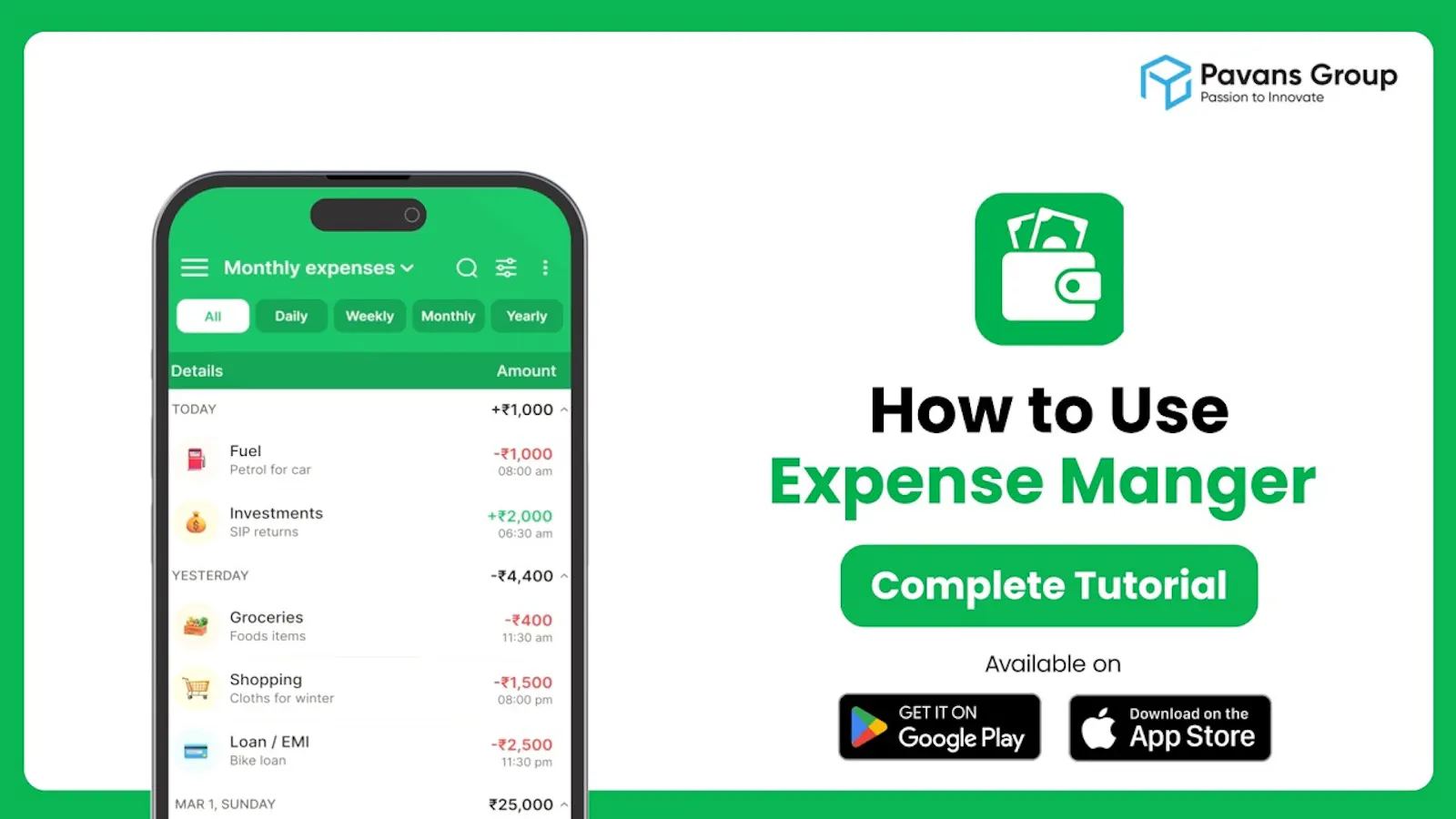 Expense Manager screenshot 1 (video preview)