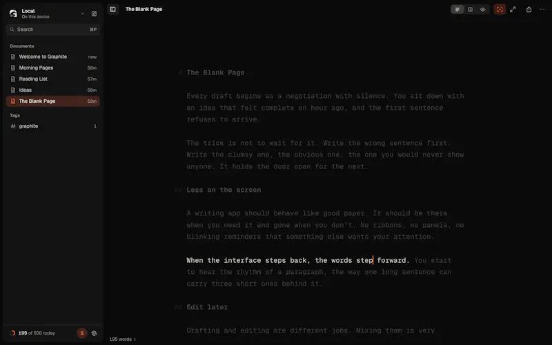 Graphite screenshot 3