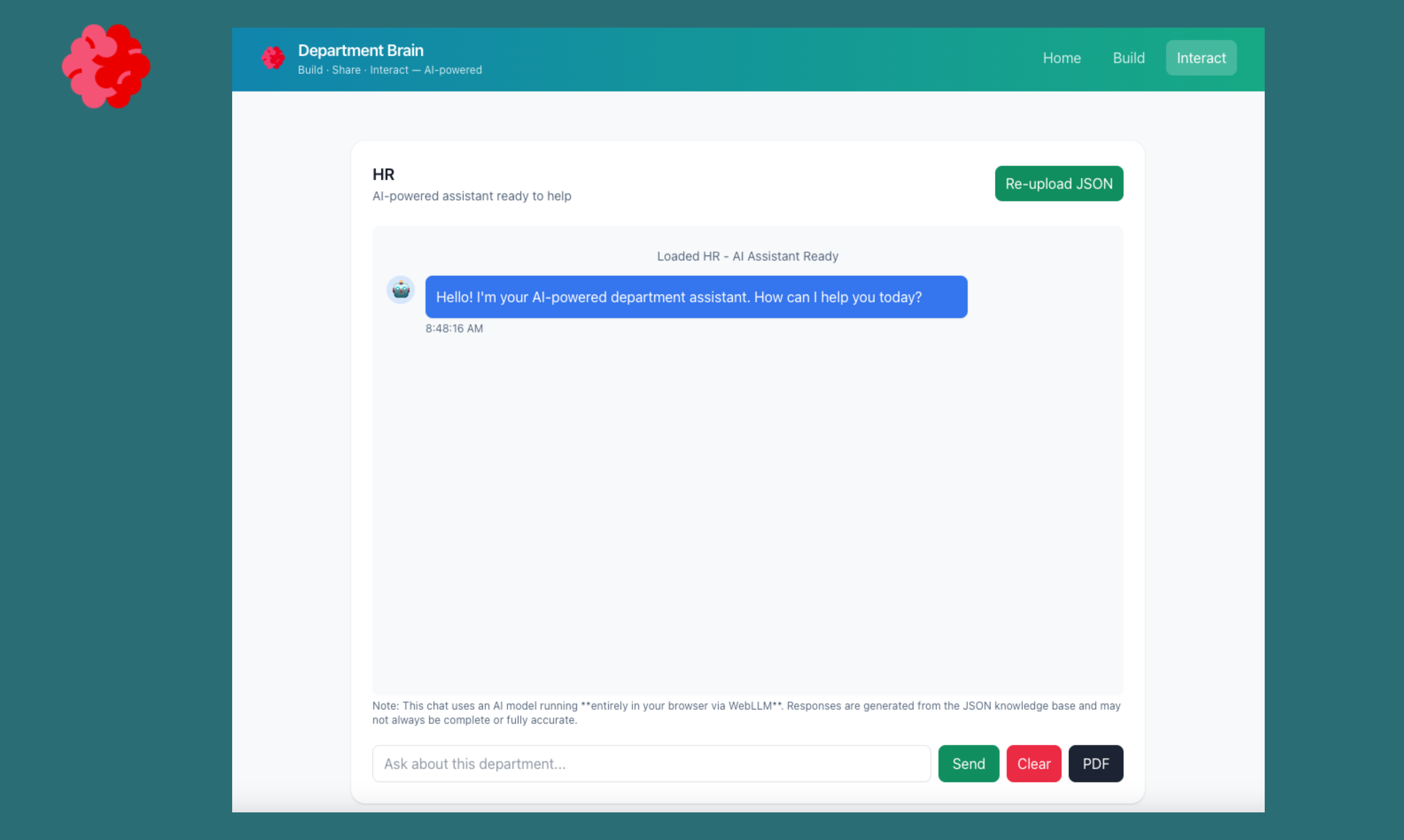 Deptbrain - Costruisci le conoscenze del dipartimento in JSON, chat tramite AI media 4