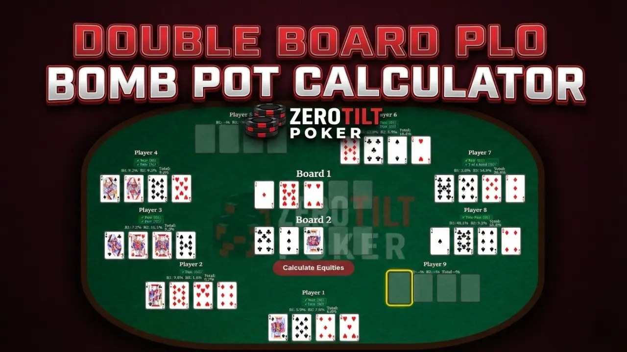 Double Board PLO Bomb Pot Calculator - Product Hunt launch logo and brand identity