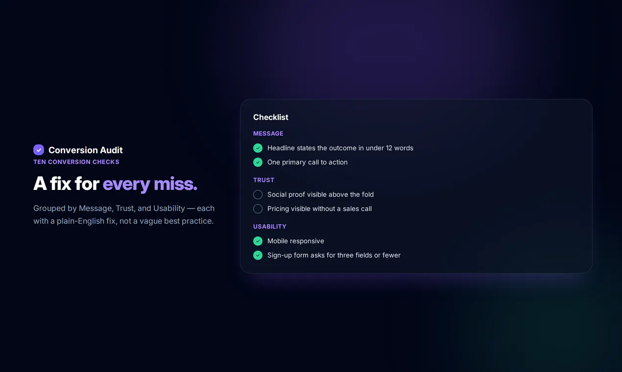 Conversion Audit Toolkit gallery image