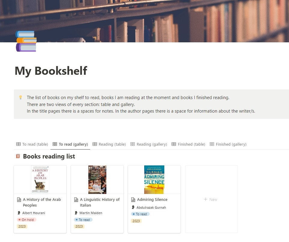 My Bookshelf gallery image