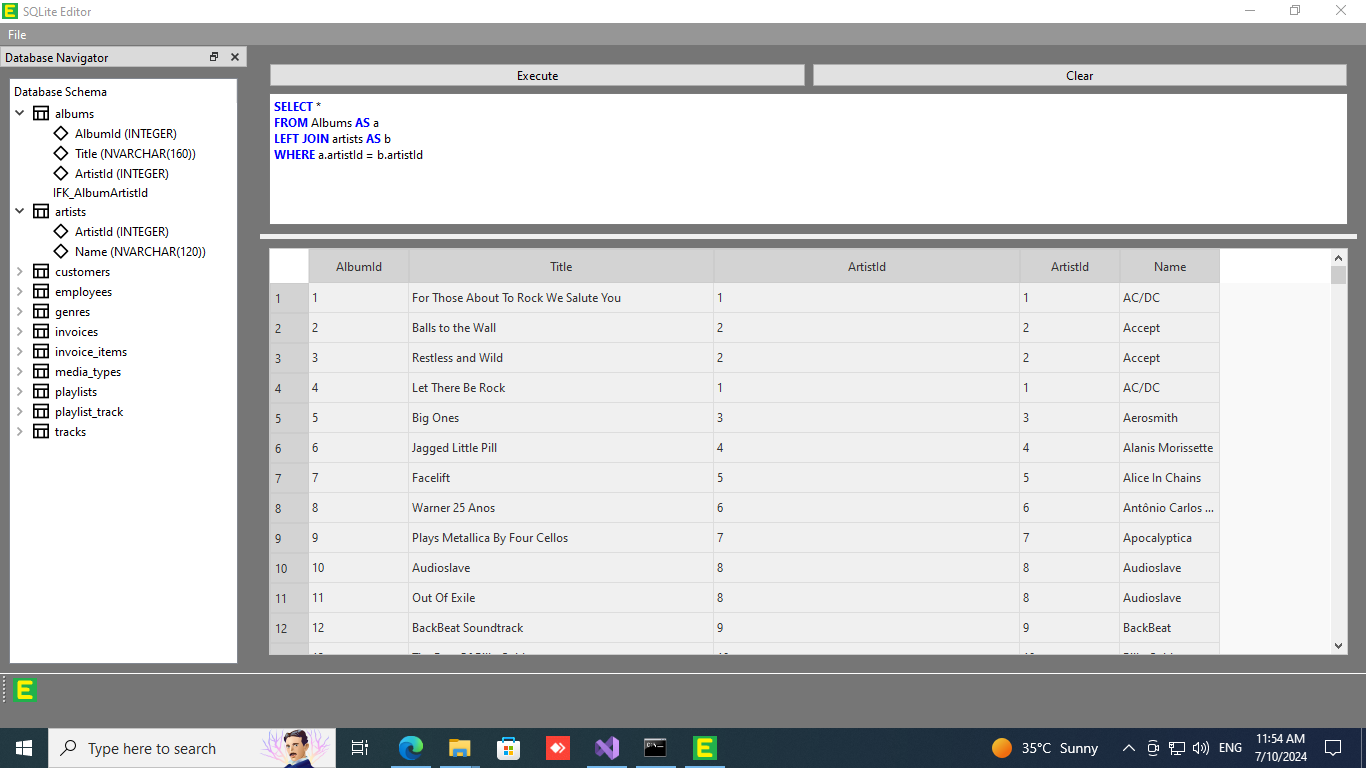 Editor SQLite