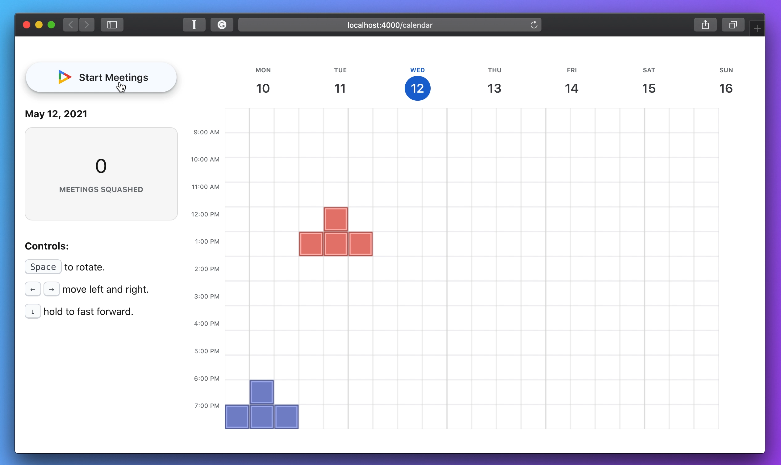 Calendar Tetris A game of daily meetings juggling got real Product Hunt