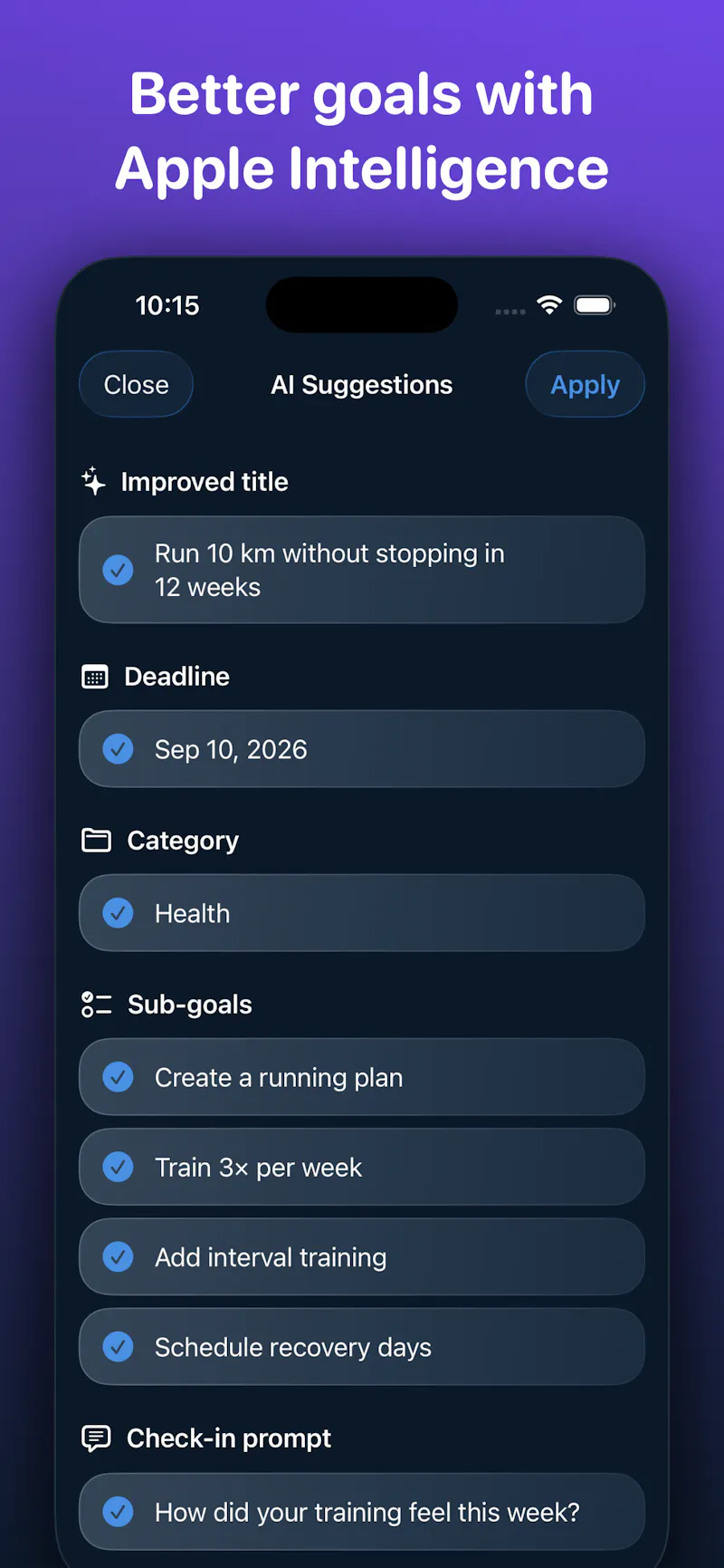 Golli – Goals & Habits screenshot 3