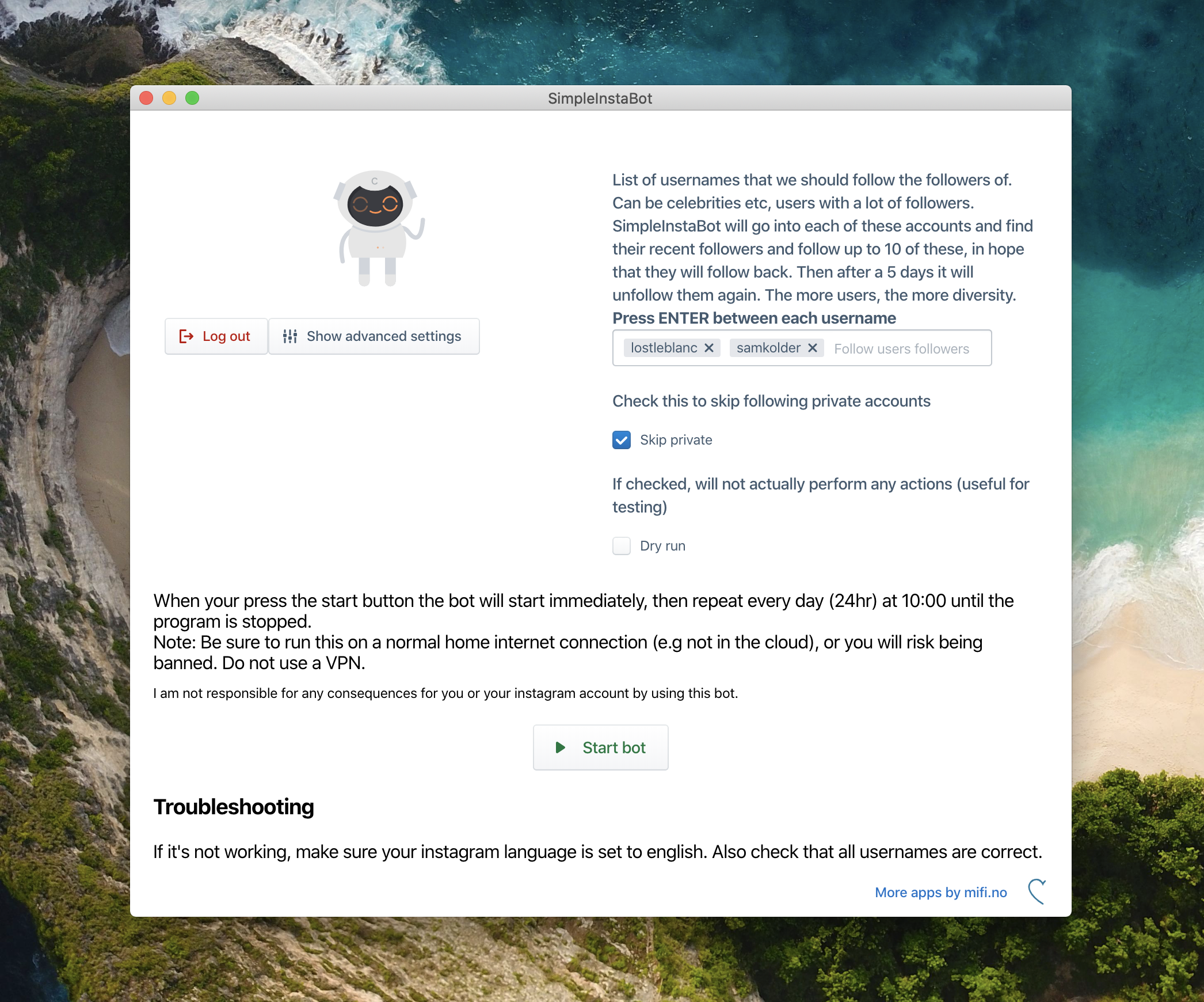 SimpleInstaBot - Free Instagram bot gallery image