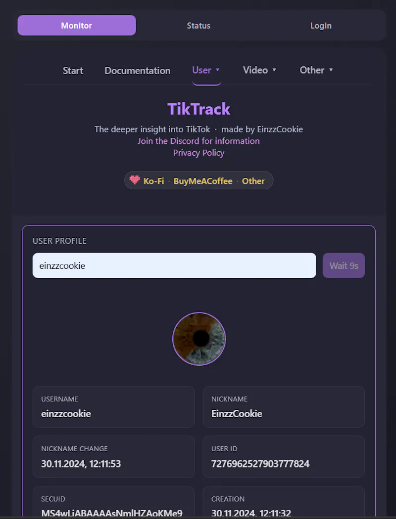 TikTrack screenshot 2