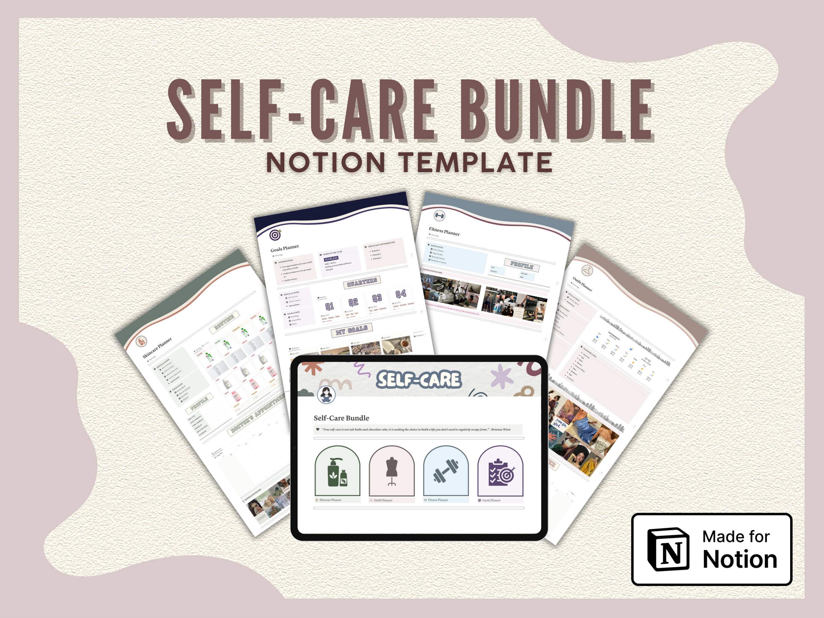 startuptile Notion Self Care Bundle-Elevate your essence - nurturing care and clarity within