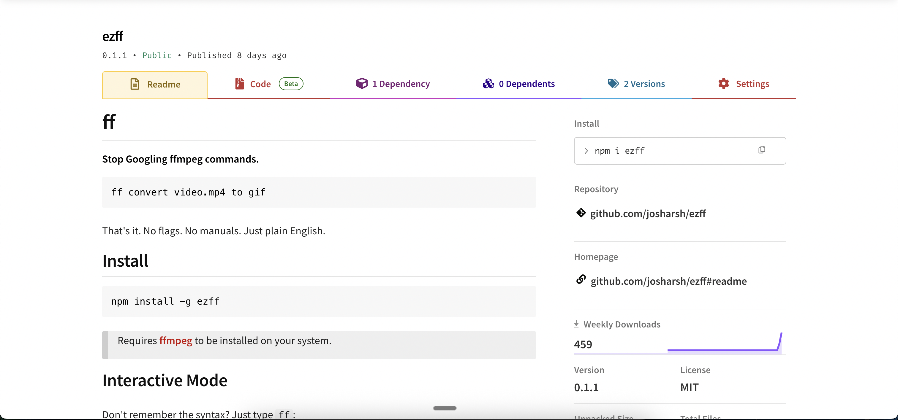 EZFF - Video editing in plain English - Screenshot 2 showing product features and functionality