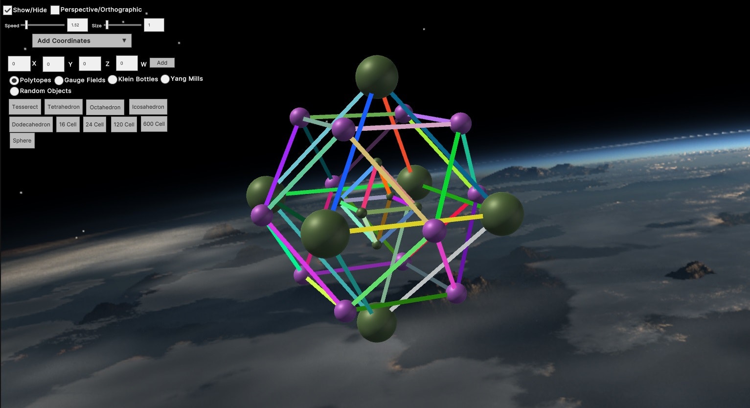 4D Visualization Simulator using Unity3D gallery image