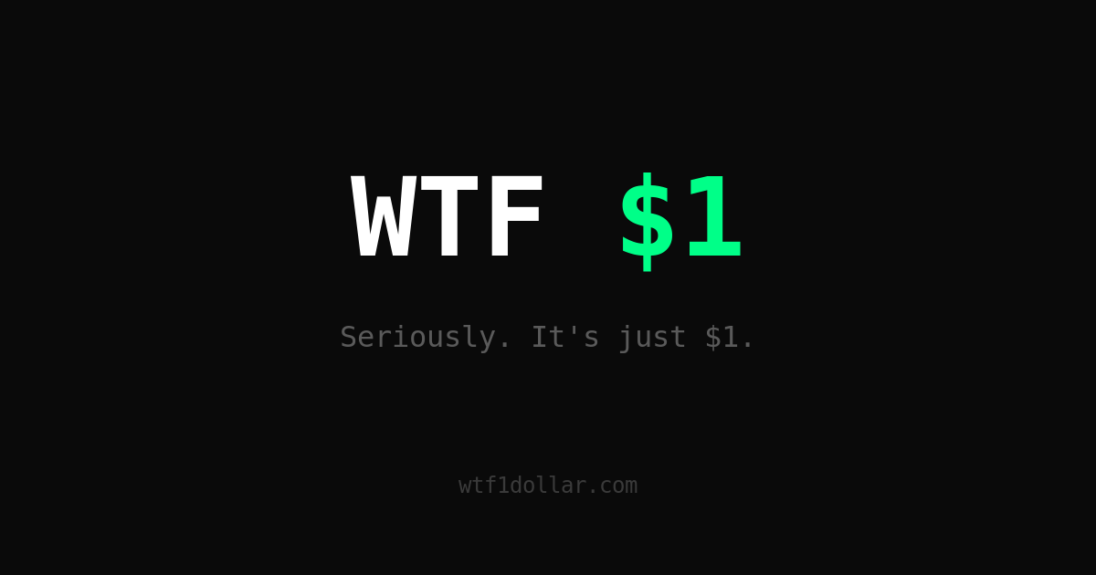WTF $1 gallery image