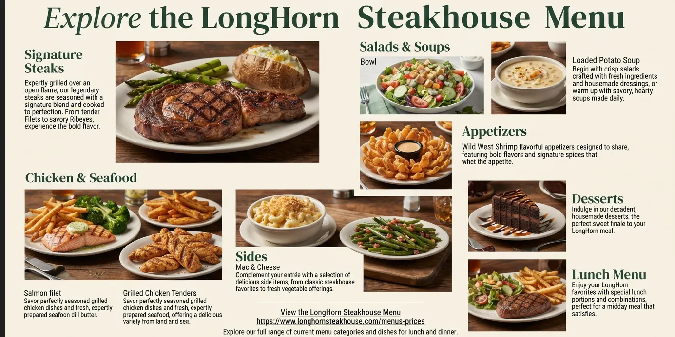 LongHorn Steakhouse Menu gallery image