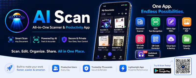 AI Scan: PDF, Books & Audiobooks screenshot 1