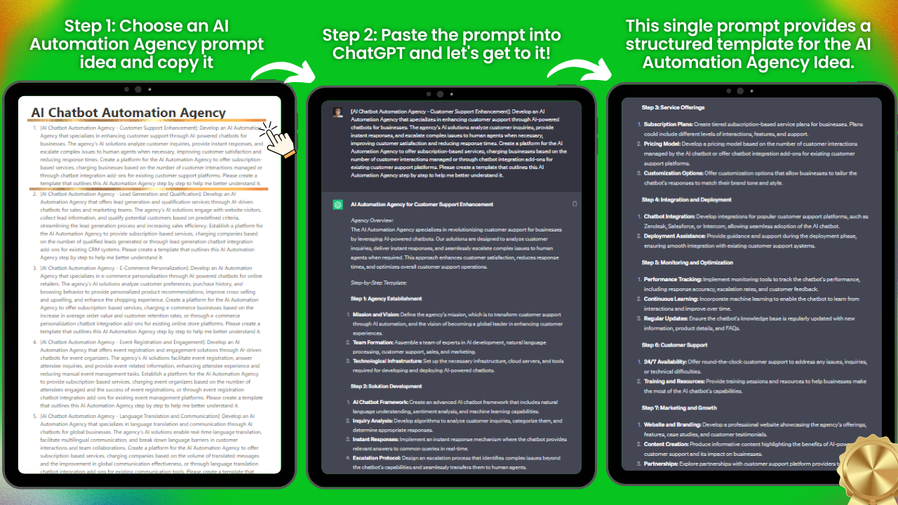 10,000 AI 자동화 에이전시 아이디어 프롬프트 - AI Automation Agency Creation에서 창의성을 발휘하십시오 미디어 3