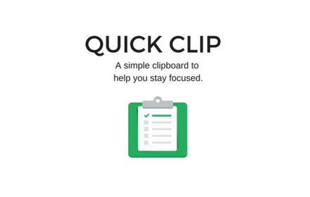 Quick Clip - a copy and paste clipboard Chrome Extension