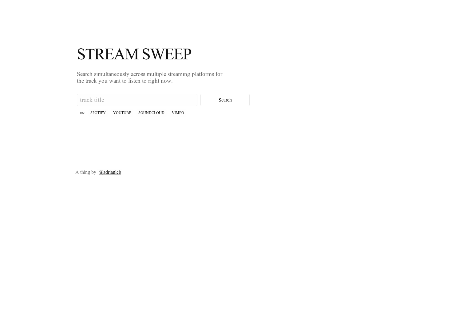 Stream Sweep