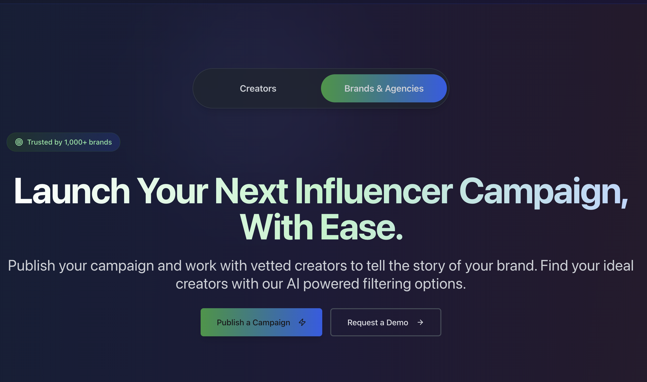 Creator Brand Hub - Screenshot 2 showing product features and functionality