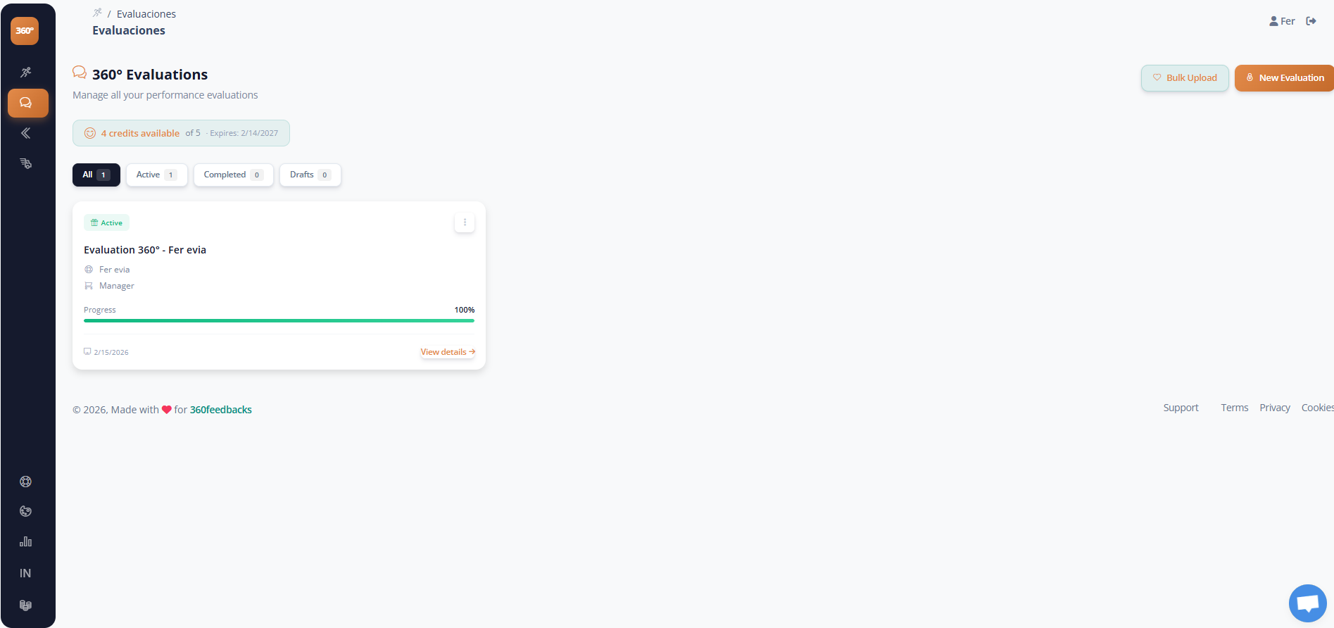 360Feedbacks - Screenshot 2 showing product features and functionality