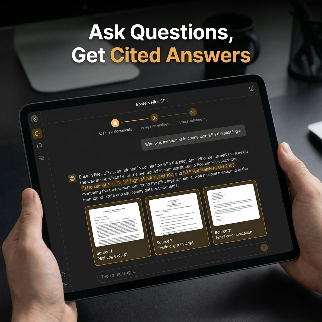 Epstein Files GPT - Screenshot 4 showing product features and functionality