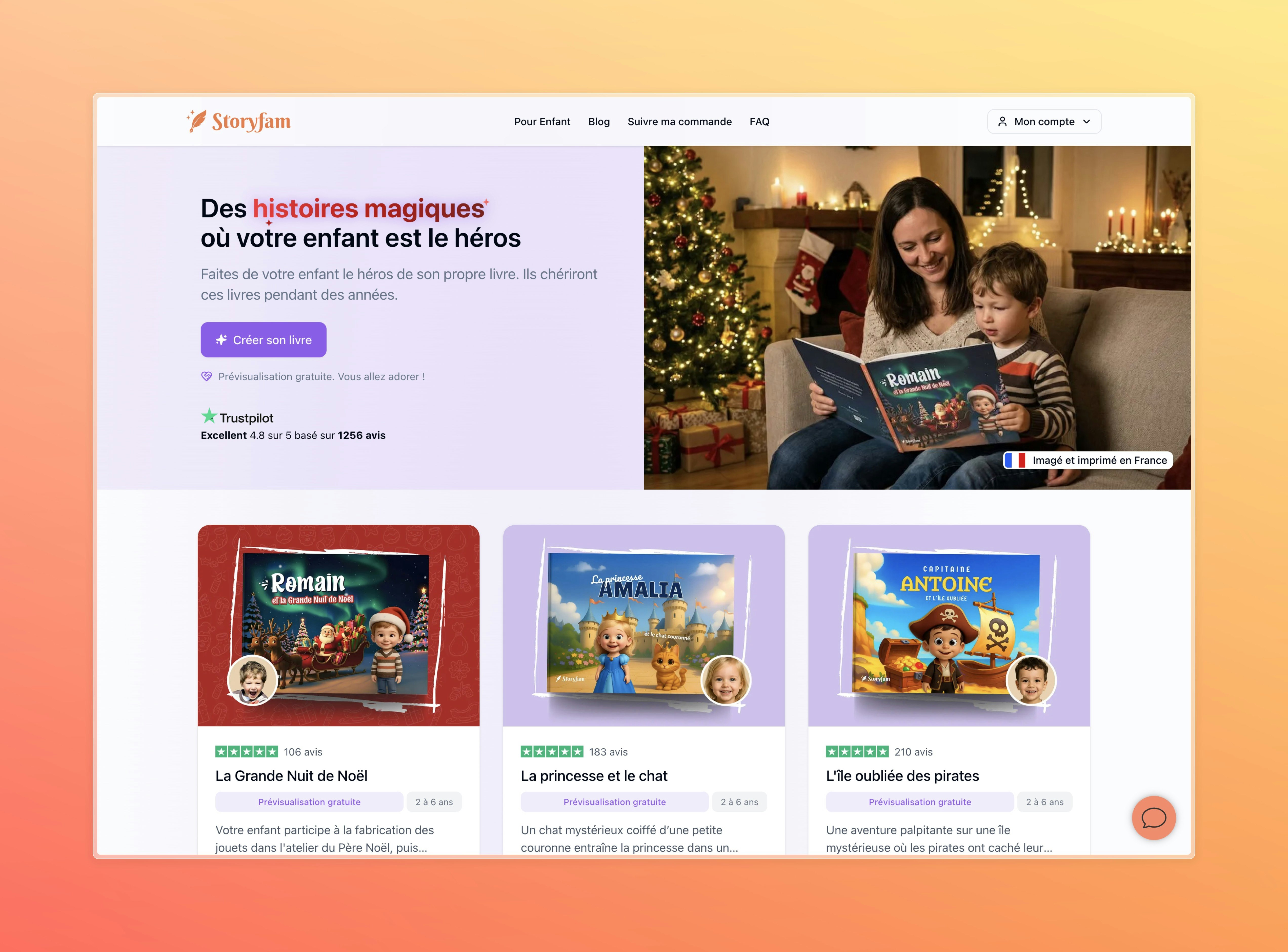 Storyfam - Screenshot 2 showing product features and functionality