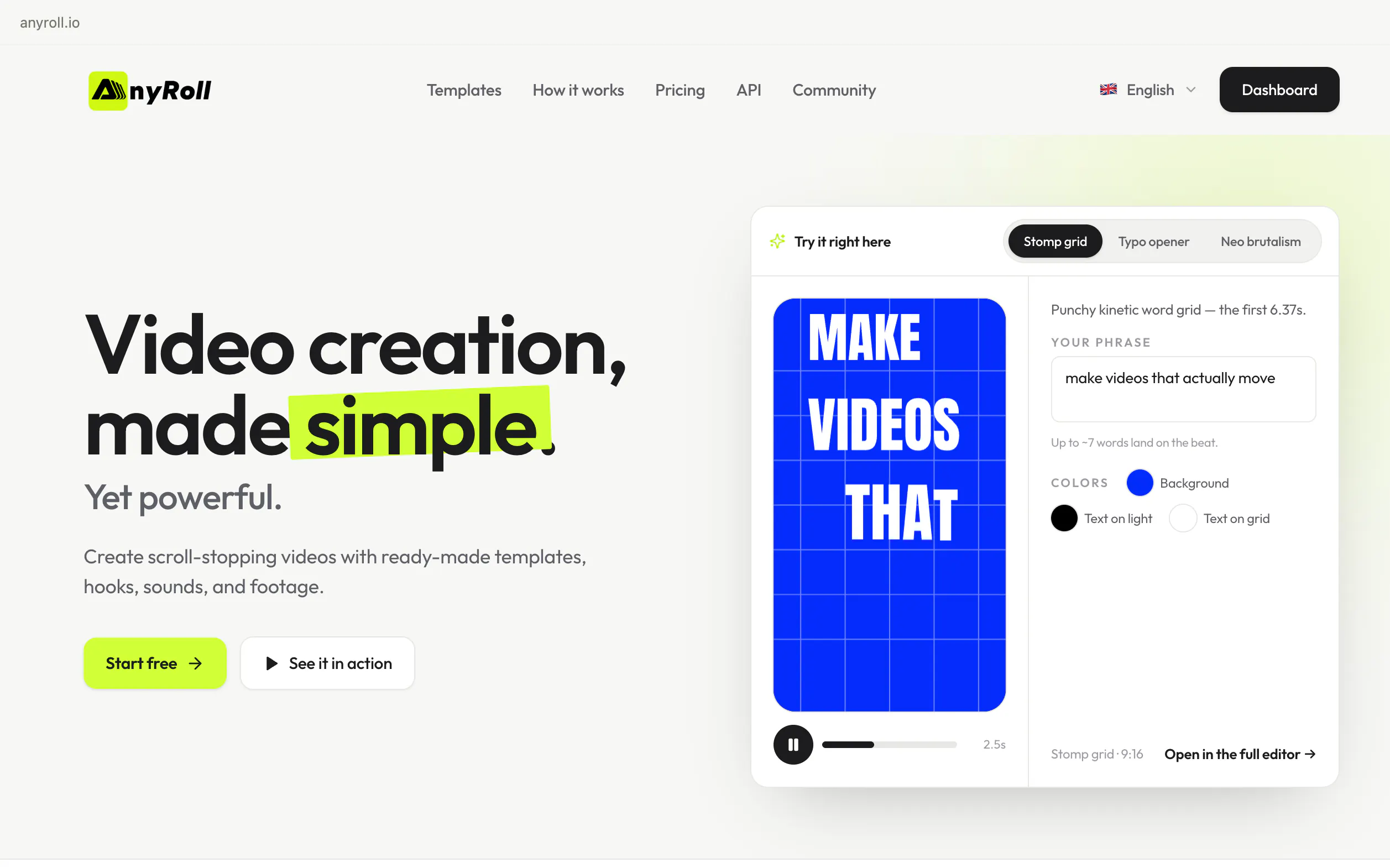 AnyRoll - video creation made simple gallery image
