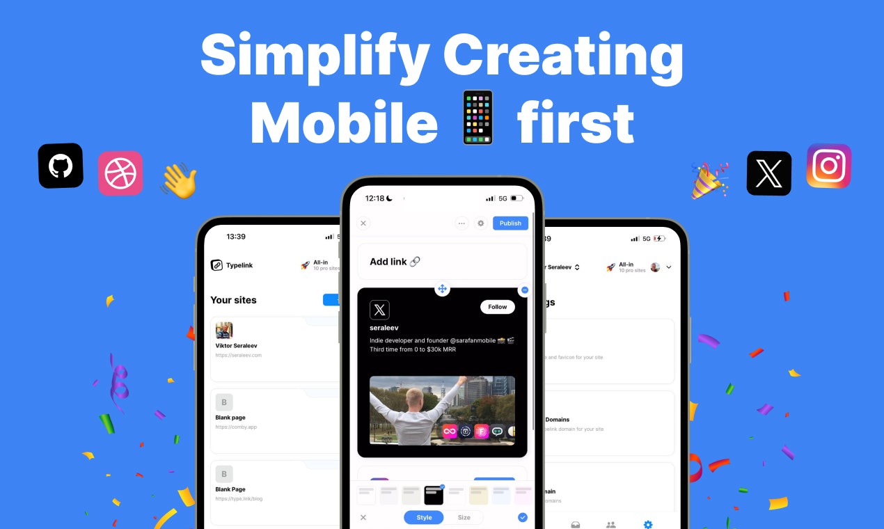 Type.link - Создайте свой сайт из удивительных виджетов медиа 5