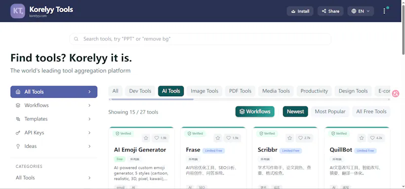 Korelyy screenshot 1