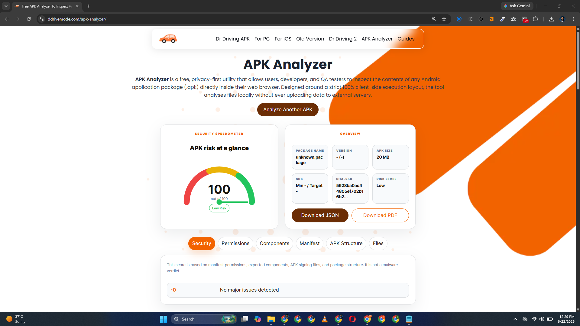 DDriveMode APK Analyzer gallery image