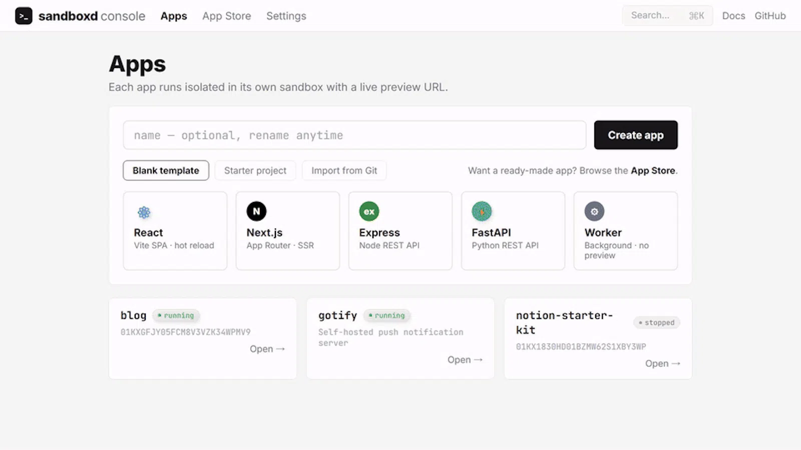 sandboxd screenshot 3